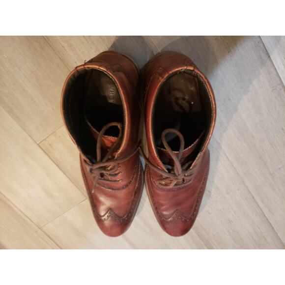 Cole Haan Liam Chukka II Wingtip Leather Ankle Boots Brown Size - 11 M C11053 - Picture 4 of 5